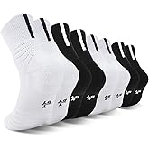 Dingcooler Basketball Socks for Men & Boys, Cushioned Athletic Sports Crew Socks for Youth Adult