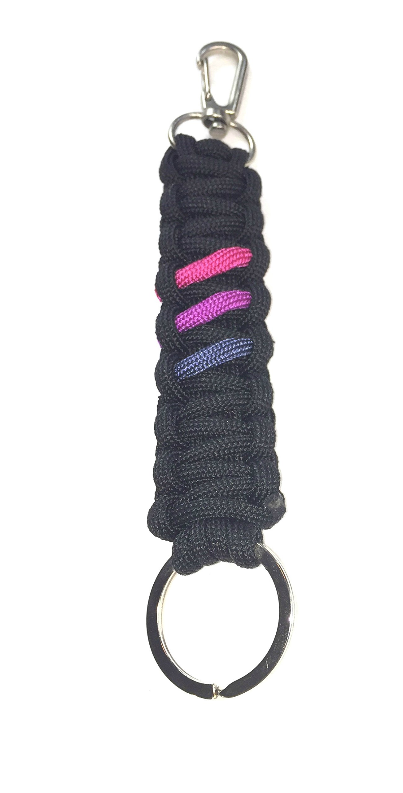Bisexual Paracord Key Chain with Belt Clip