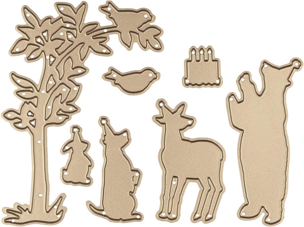 Spellbinders Let’s All Party Etched Die, Copper, Bear: 4 x 8 cm, Bear: 4.00 x 8.00 cm - Image 4