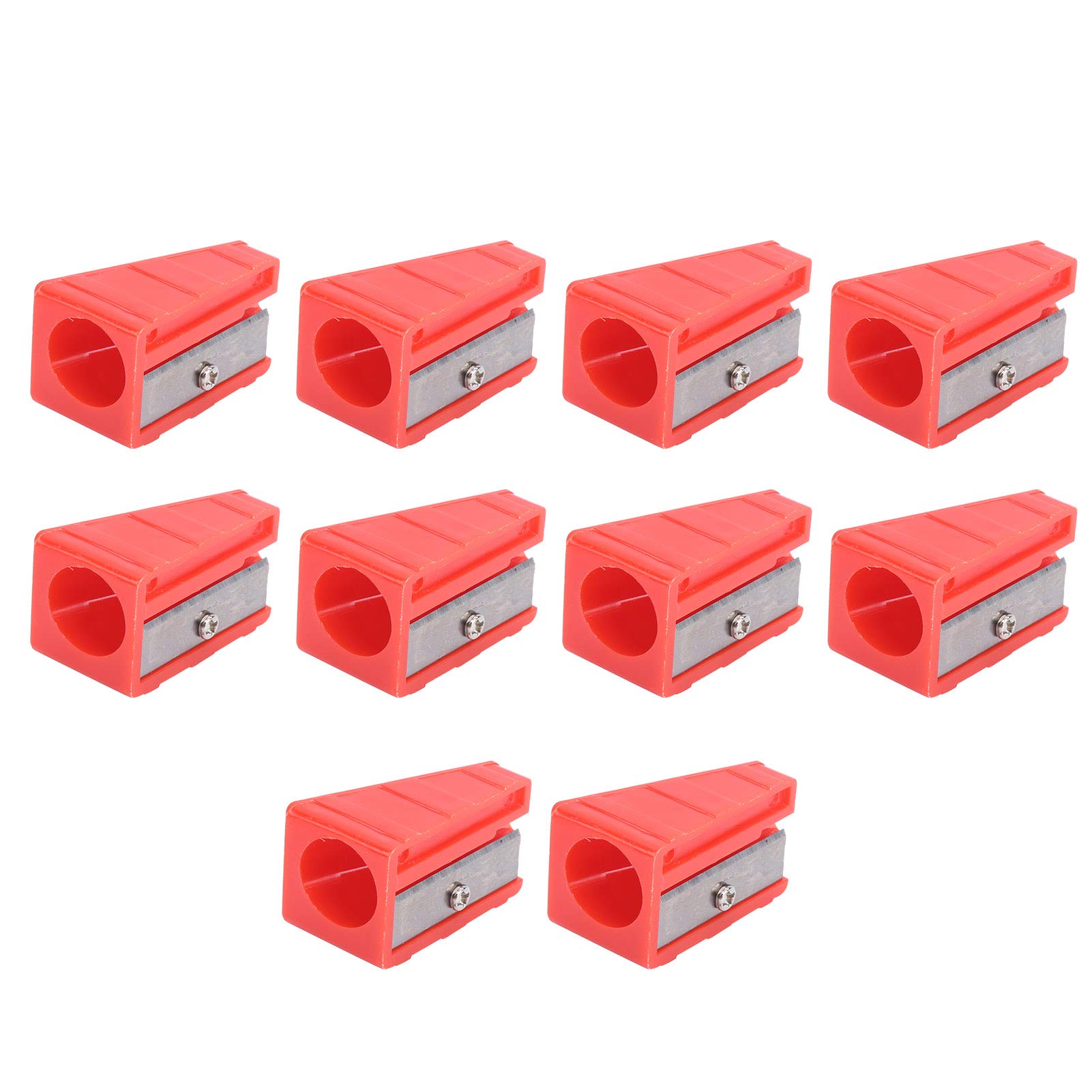 Summer gift Billiard Cue Tip Corrector, Pencil Sharpener Shape Pool Cues Tip Shaper, 10Pcs 9-14mm for Billiards Players Billiard Lovers(red)