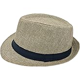 Unisex Classic 1920s Fedora Hat Short Brim Panama Trilby Hat Casual Jazz Cap for Men Women