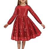 GRACE KARIN Girl Sequin Party Dress Formal Birthday Pageant Fancy Prom Mesh Dresses for Teen Girl 6-14Years
