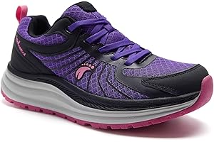 ORTHOCOMFOOT Women's Orthopedic Trail Running Shoes: Comfortable Arch Support Plantar Fasciitis Orthotic Athletic Sneakers, Casual Flat Feet Sports Workout Walking Hiking Shoes for Foot Heel and Pain Relief