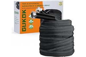 GUKOK Garden Hose, Lightweight, Ultra Flexible, Durable, Kink-Free Garden Hose, RV, Marine and Camper Hose (50 FT)