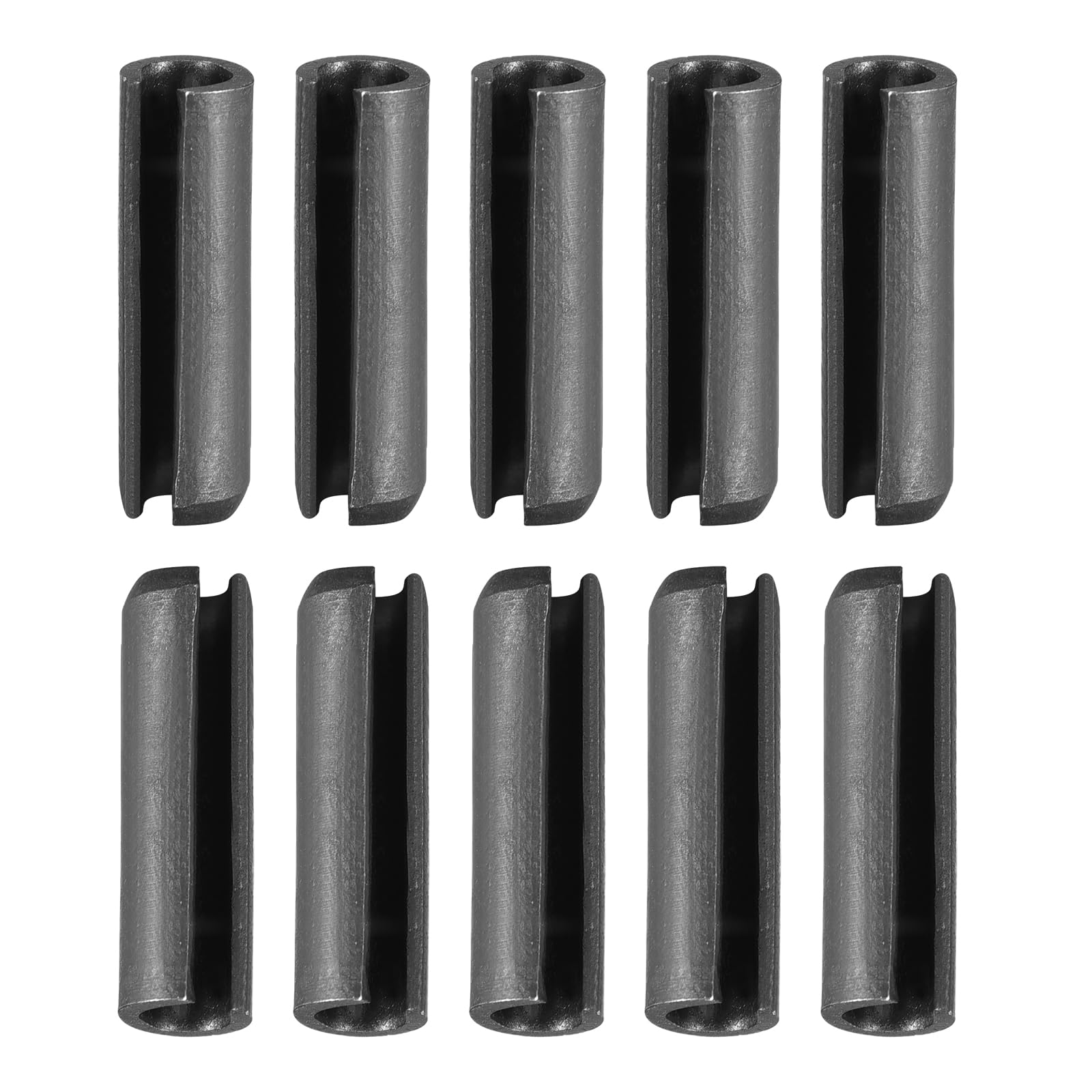 DTGN 5mmx20mm(DxL) Slotted Spring Pin - 50Pack - Good for Home Machine Fastener - 65Mn Spring Dowel Tension Roll Pin - Black