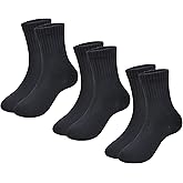 Boys Ankle Socks Seamless Kids School Uniform Socks Girls Breathable Cotton Quarter Crew Sock 3 Pairs 3/6 Pairs