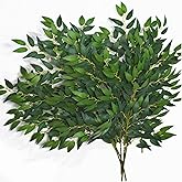 Ardemiy 8pcs Artificial Leaves Stems Fake Flowers Greenery Filler for Flower Arrangements, Floral Bouquet Wedding Faux Greenery Stems Silk Foliage Branches