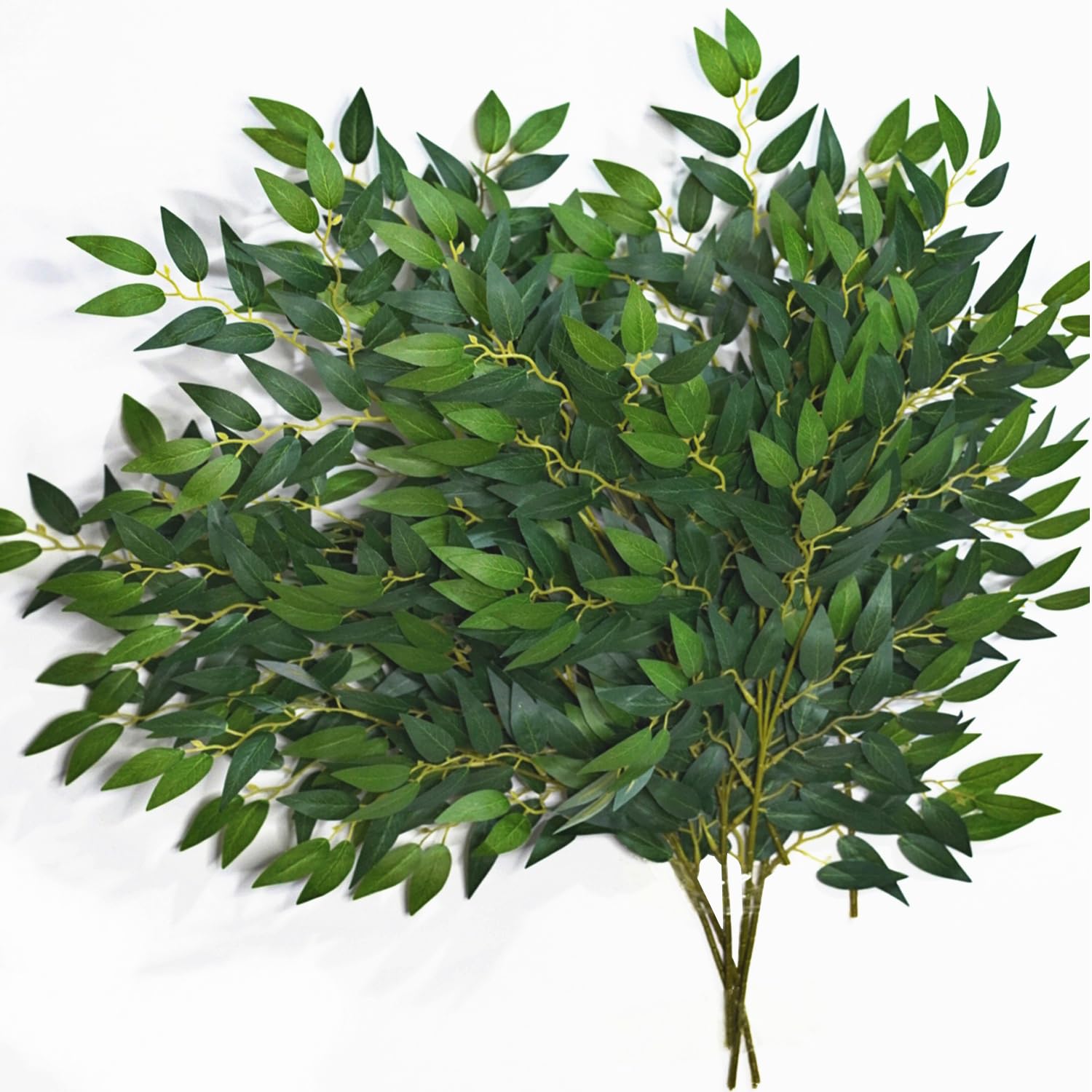 Photo 1 of Artificial Greenery Centerpieces, 8pcs Realistic Leaves Fillers for Arrangements, Wedding Bouquet, Flower Decorations Faux Plants Decor