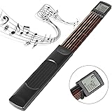 Jesdoo Pocket Guitar Chord Trainer,Portable Mini 6 Fret Guitar Finger Trainer Chord Practice Tool With Rotatable Chords…