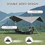 SHANNA 2x3m Heavy Duty Tarpaulin 180 GSM Waterproof PE Tarp Sheet Cover Grommets view 5