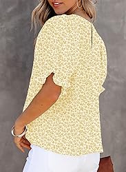Dokotoo Summer Tops for Women Cute Floral Print