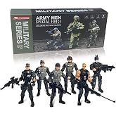 MQSTARSRISE Army Men Action Figures, Soldiers Toys for Boys 4-7 | Army Men Action Figures Military Playset Toy with Weapons for Boys Age 3+