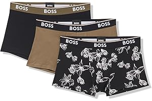 HUGO BOSS BOSS mens 3-pack Multi Design Bold Logo Trunks