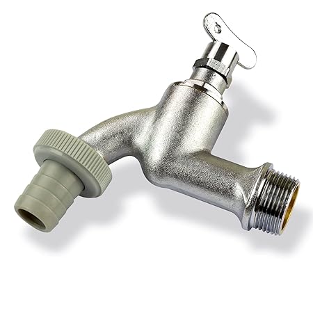 STABILO Sanitaer Wasserhahn 3/4 Zoll Garten Auslaufventil Ventilauslaufhahn mit Steckschlüssel Ventil Auslaufhahn Aussen