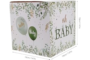 Generic Shower Raffle Box with 50 Diaper Raffle Tickets, Receiving Box for Shower Decorations and Party Game