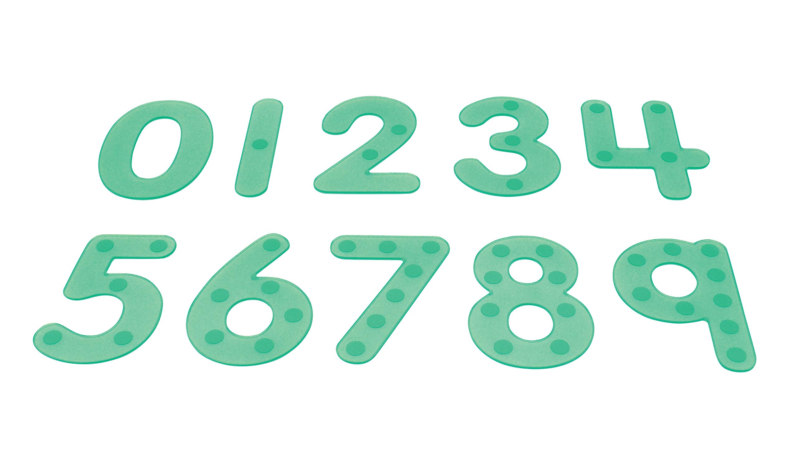 tickit Silishapes Dot Numbers – Pack of 10 Green Silicone Numbers with Tactile Dots, Dishwasher Safe, Supports Early Maths Skills & Counting, Ideal for Sensory Play, Age 3+