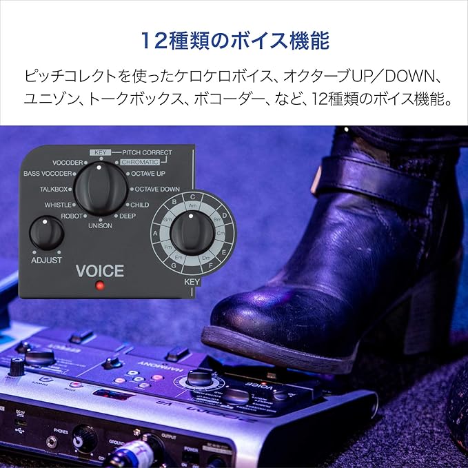 Amazon Zoom ズーム ボーカルエフェクトペダル フォルマントペダル ハーモニー ルーパー ボーカルプロセッサー ライブパフォーマンス用v6 楽器 音響機器 楽器