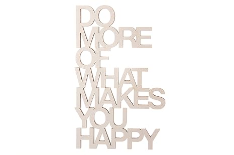3DTYPO - made by NOGALLERY - Do more of what makes you happy - 3D Schriftzug, hellgrau, 20,8 x 13,2 cm