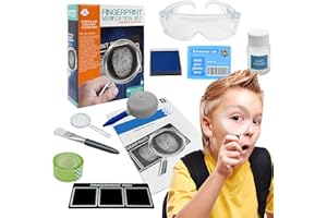AIACMEA Detective Fingerprint Lab Kit for Kids, Investigation Toys Gifts - Fun Science Experiments, STEM Educational Toys Gift for 6-12 Year Old Boys & Girls