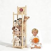 Stuffed Animal Storage Zoo Organizer,Wooden Toy Plushies Storage,Space Save Zoo Toy Organizer,Large Capacity Stuffed Animal Holder for Playrooms & Bedrooms,15.8" Wide, Natural