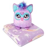 Northwest Furby Starry Rainbows Hugger Pillow &amp; Silk Touch Throw Blanket Set, Stuffed Animal, 50x60 inches and 11 inch Plushie