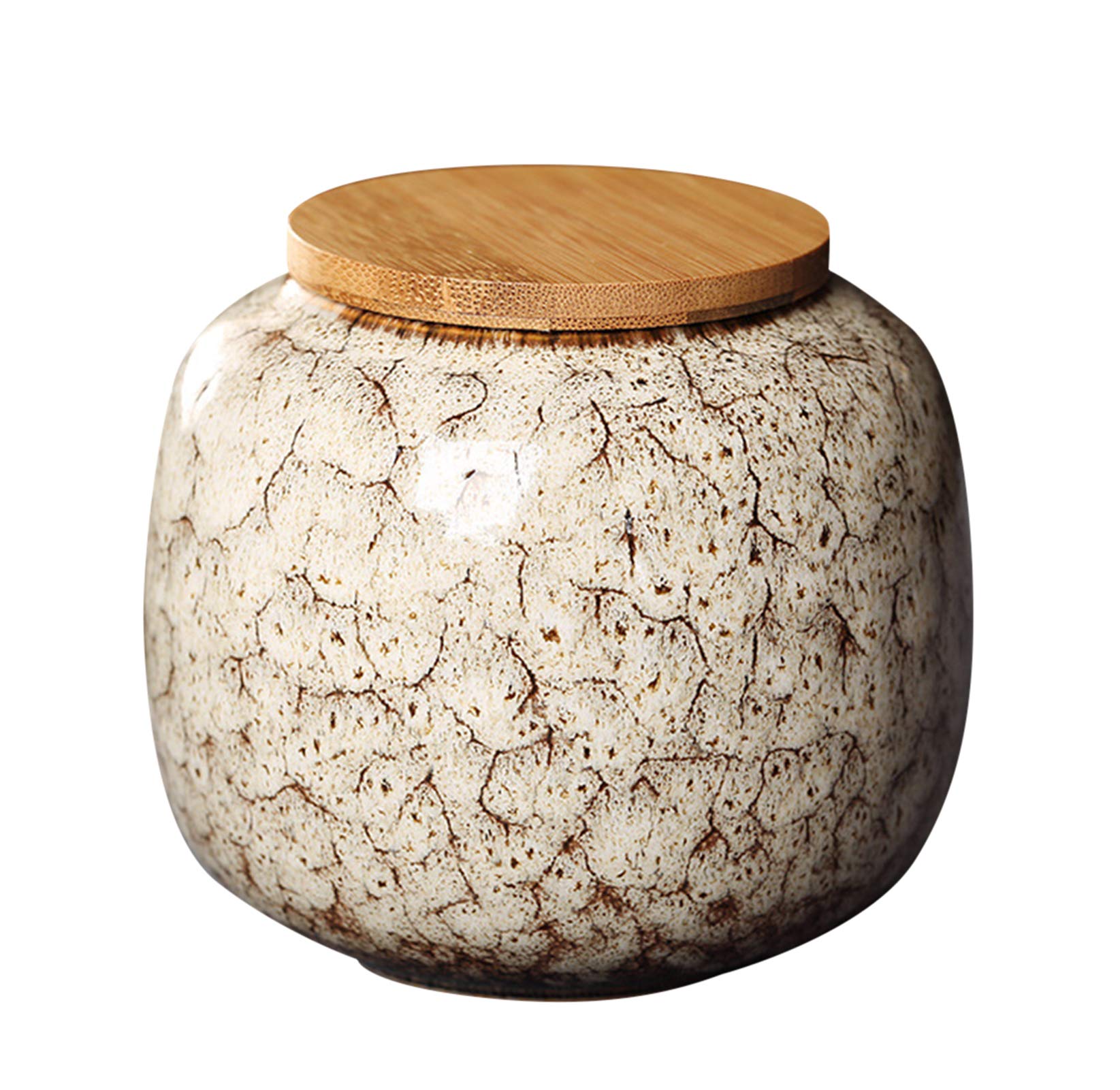 XUDREZ Tea Storage Containers Airtight Caddy Tins, Ceramic Canister Tea Sealed Porcelain Storage Jar for Seed/Coffee and More (White)