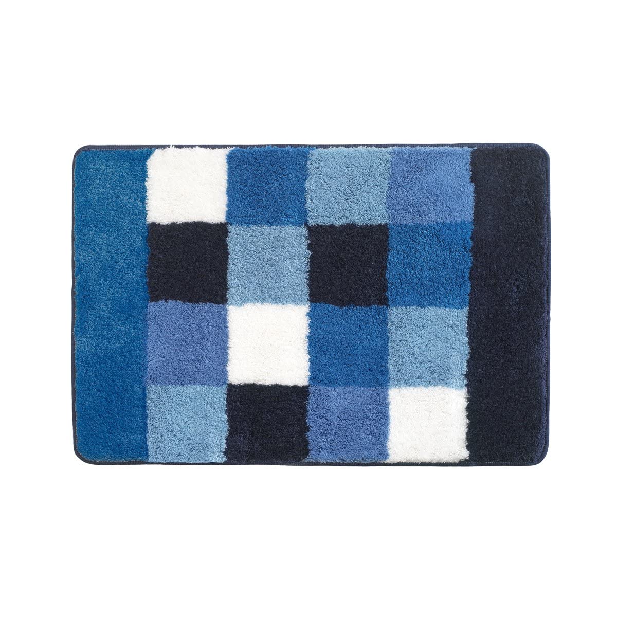Sealskin Rosalyn Bath Mat, Acrylic, Blue, 60 x 2 x 90 cm
