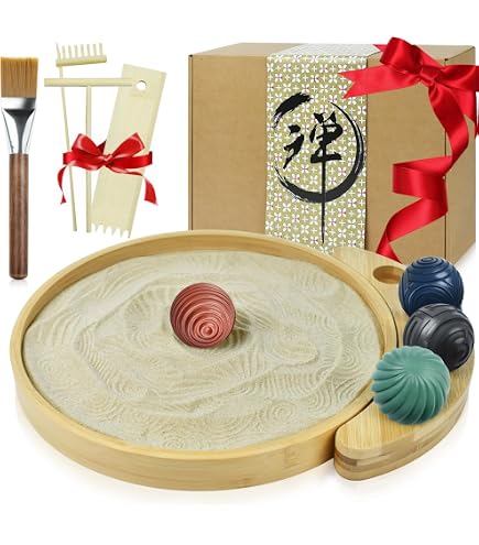 Artcome Jardín Japonés De Arena Zen Para Escritorio Con Rast Artcome Jardín Japonés De Arena Zen Para Escritorio Con Rast