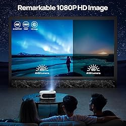 Projector with WiFi and Bluetooth, 1080P Full HD