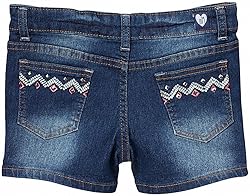 ToBeInStyle Girl's Denim Mini Shorts with Studs and