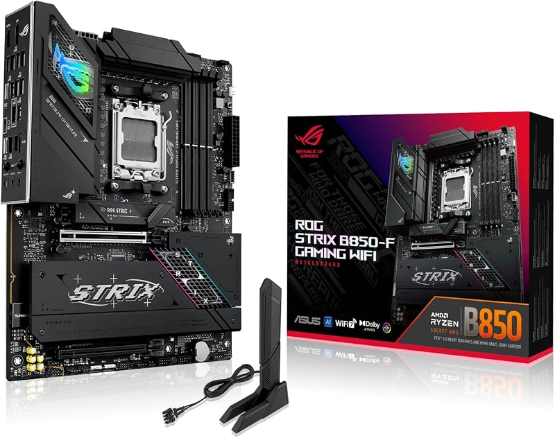 ASUS ROG Strix B850-F Gaming WiFi AMD motherboard DDR5 PCIe 5.0 M.2 USB 20Gbps