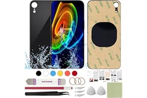 ReuWeu Back Cover Replacement Compatible with iPhone XR 6.1" + Professional Tools (Black)