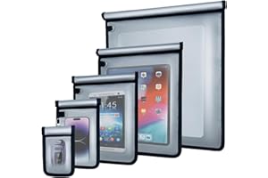 MUBYE Faraday Bags, 5 Pack Faraday Cage with Key Fob Protector, Fireproof Waterproof Bag EMP Proof Signal Blocker, Anti-Theft RFID Blocking Pouch for Laptops, Tablets, Phones, Car Keys, Electronics (Grey)