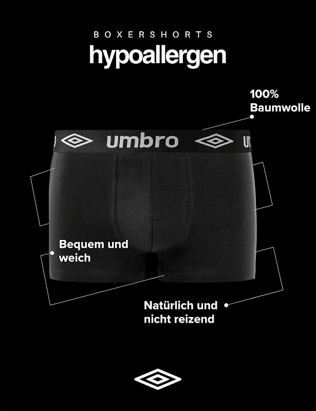 Boxershorts Herren 100% Baumwolle, 5er-Pack, Schwarz CLA (M)
