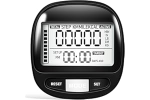 BESPORTBLE Walking 3D Pedometer Step Counter Walking Distance Miles Counter Calorie Counter Monitor Step Tracker
