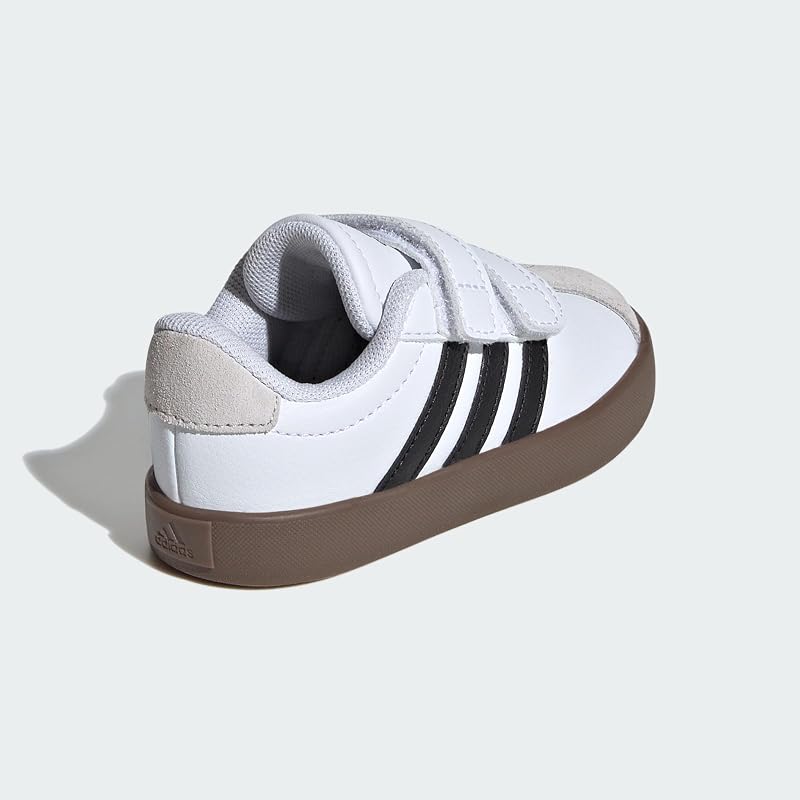 Mixte Enfant VL Court 3.0 Shoes, Cloud White/Core Black/Grey One, 35 EU