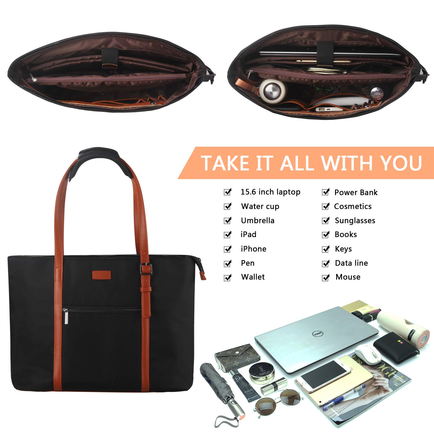 Lovevook work bags for women 156 inch work tote bags with laptop