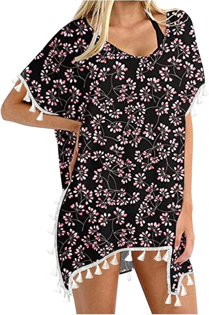 Women's Beach Cover Ups 2021 Summer Swimsuit Cover Up Trim