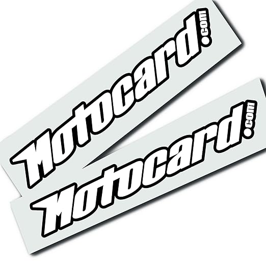Twisted Melon Motocard Aufkleber für Sponsoren, Weiß/Schwarz, 2 Stück