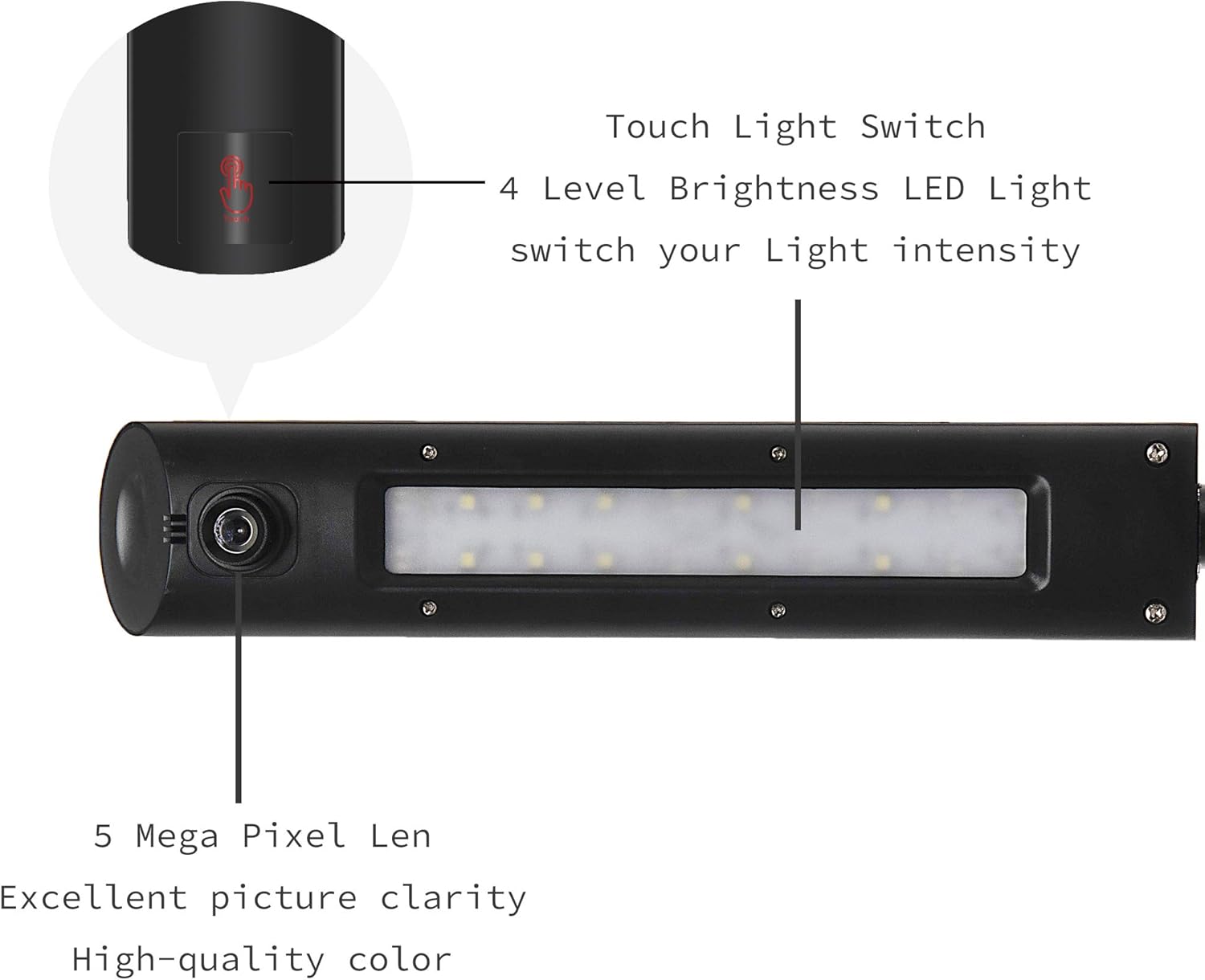 Longjoy Digital Portable Multi-Angle USB Document Camera LV-1 Series LV-1010 (Black) : Office Products