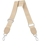 uxcell Wide Shoulder Strap, 3.8cm Adjustable Purse Strap Replacement Crossbody Strap for Shoulder Bag Handbag, Light Gold, Silver Square Mouth Buckle