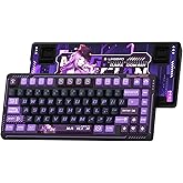 LINGBAO K75 Wireless Mechanical Keyboard, 75% Anime Gaming Keyboard with 10000mAh Battery, Hot-Swappable Pre-Lubed Switches, RGB Backlit, PBT Keycaps, Creamy Sounding Computer Keyboards for PC/Mac/Win