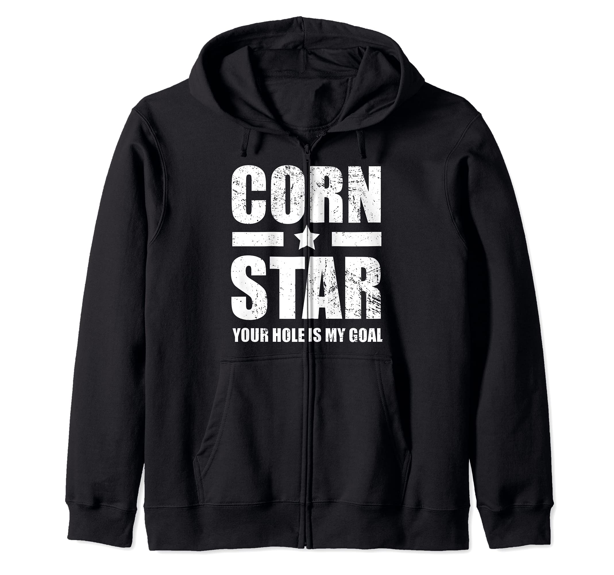 Cornhole Corn Star Vintage Retro Team Tournament Zip Hoodie