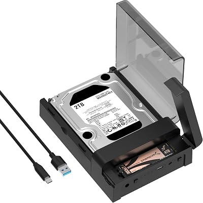 Sabrent DS-UFNC NVMe SSD Enclosure Docking Station M.2 2.5 3.5 Inch HDD Cloning