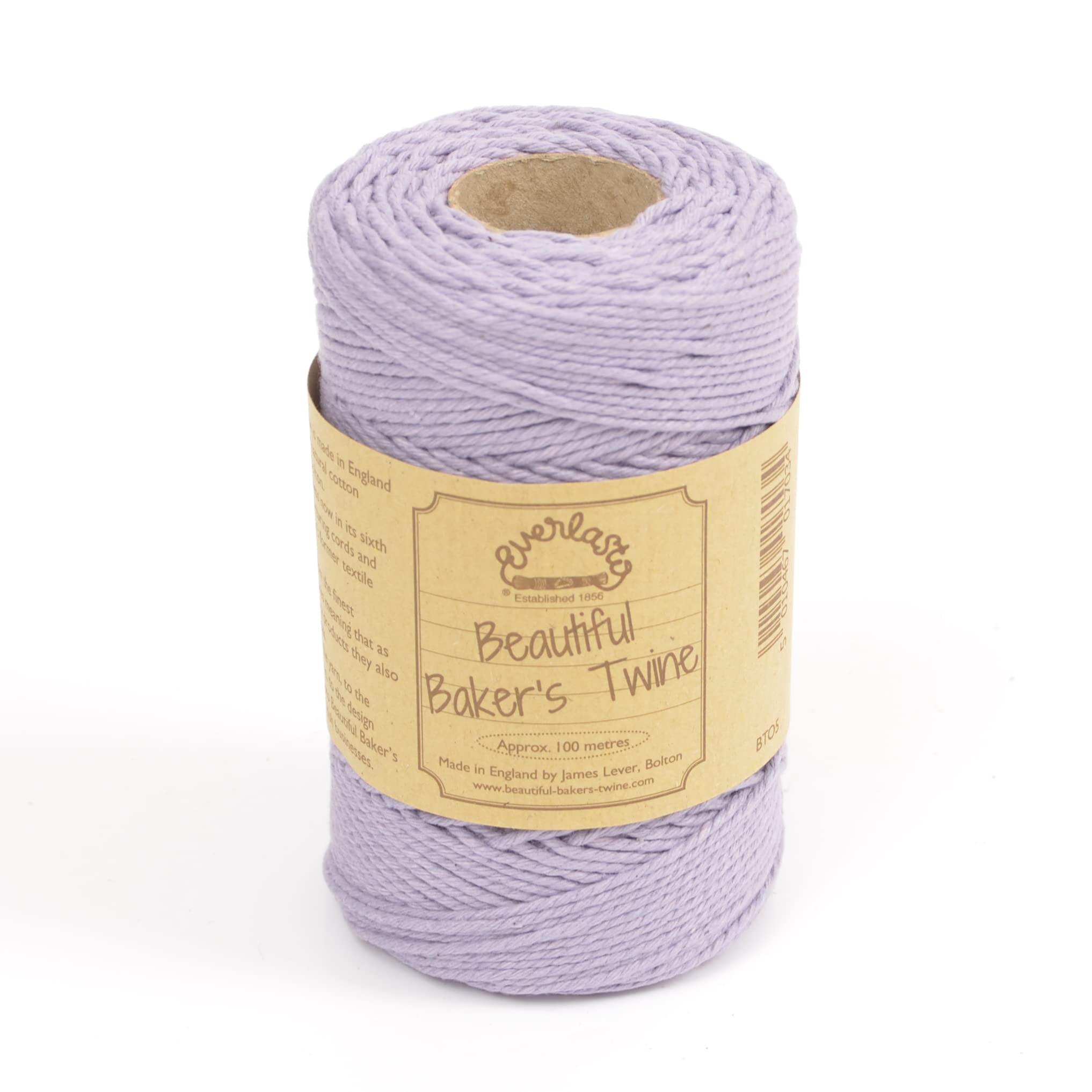 100m - Everlasto 'Solid' Beautiful Baker's Cotton Craft Twine (2mm approx) (HIGHLAND HEATHER)