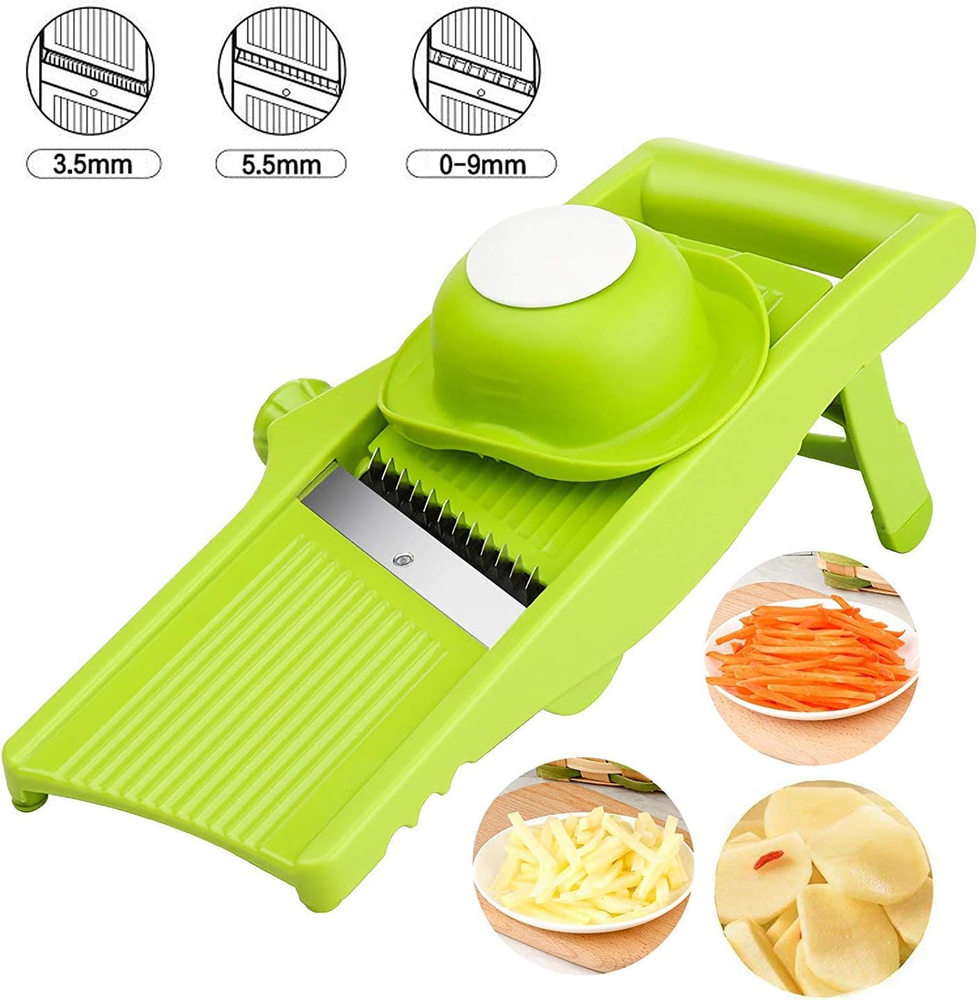 YINmume Mandolin Cutter Adjustable Blade Fine to Thick Sliced and