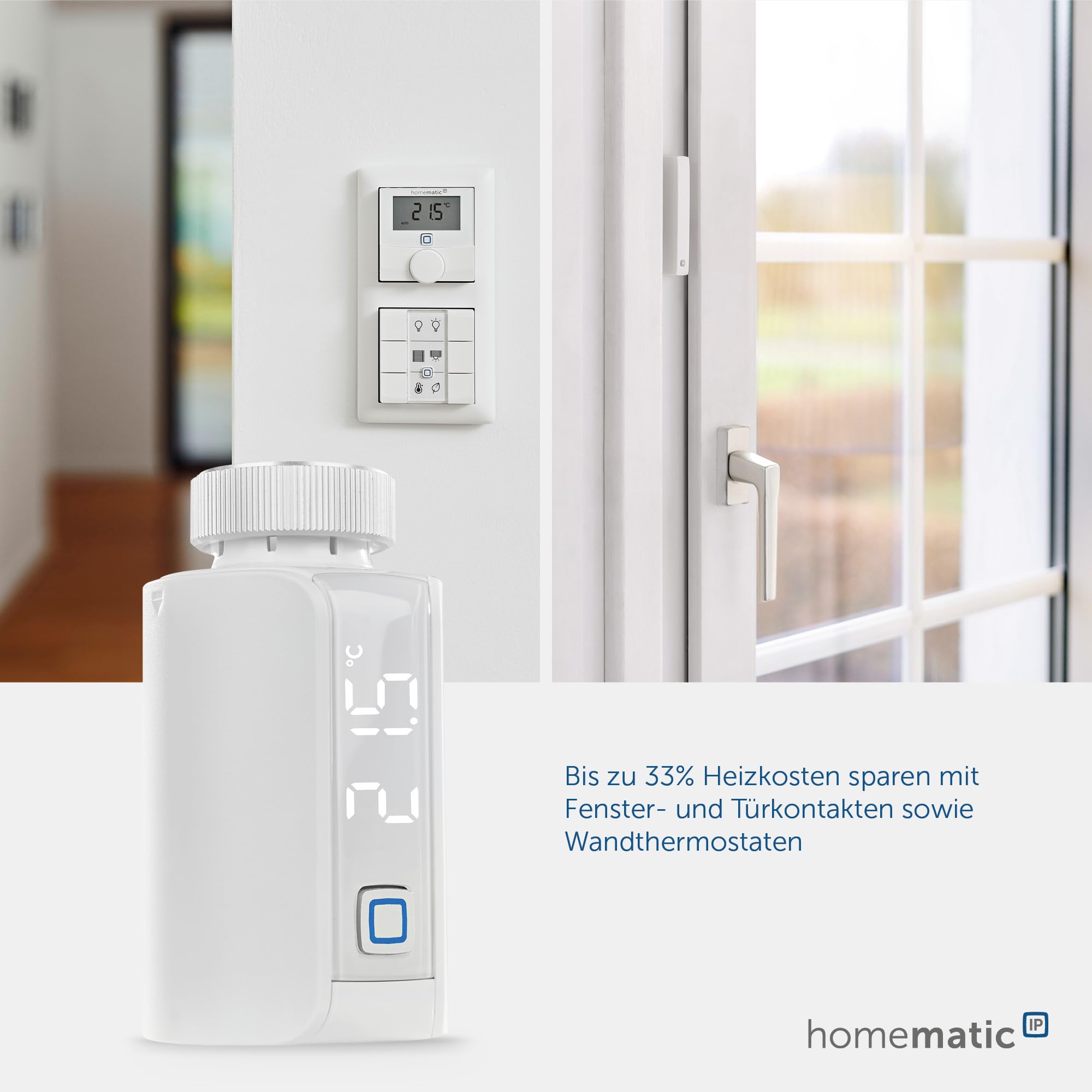 Homematic IP Heizkörperthermostat – Evo, Smart Home, digitaler Thermostat Heizung, Heizungsthermostat, Steuerung per App, Alexa & Google Home, einfache Installation, Energie sparen, 155105A0 7