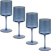 Karma Mid Century Wine Glass Blue Set Of Four