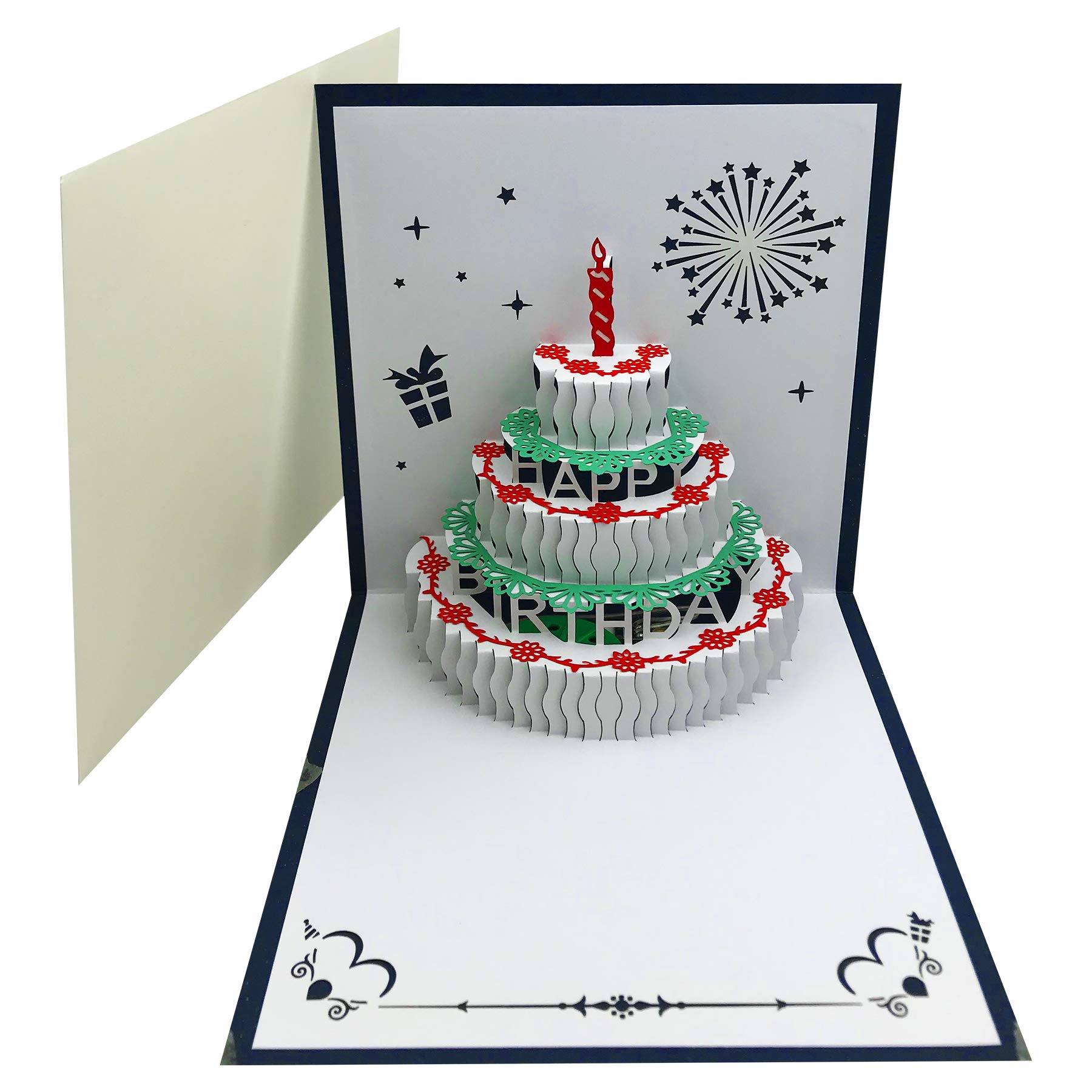 Mua Akeydeco 3D Pop Up Birthday Cards,Warming LED Light Cake Music ...