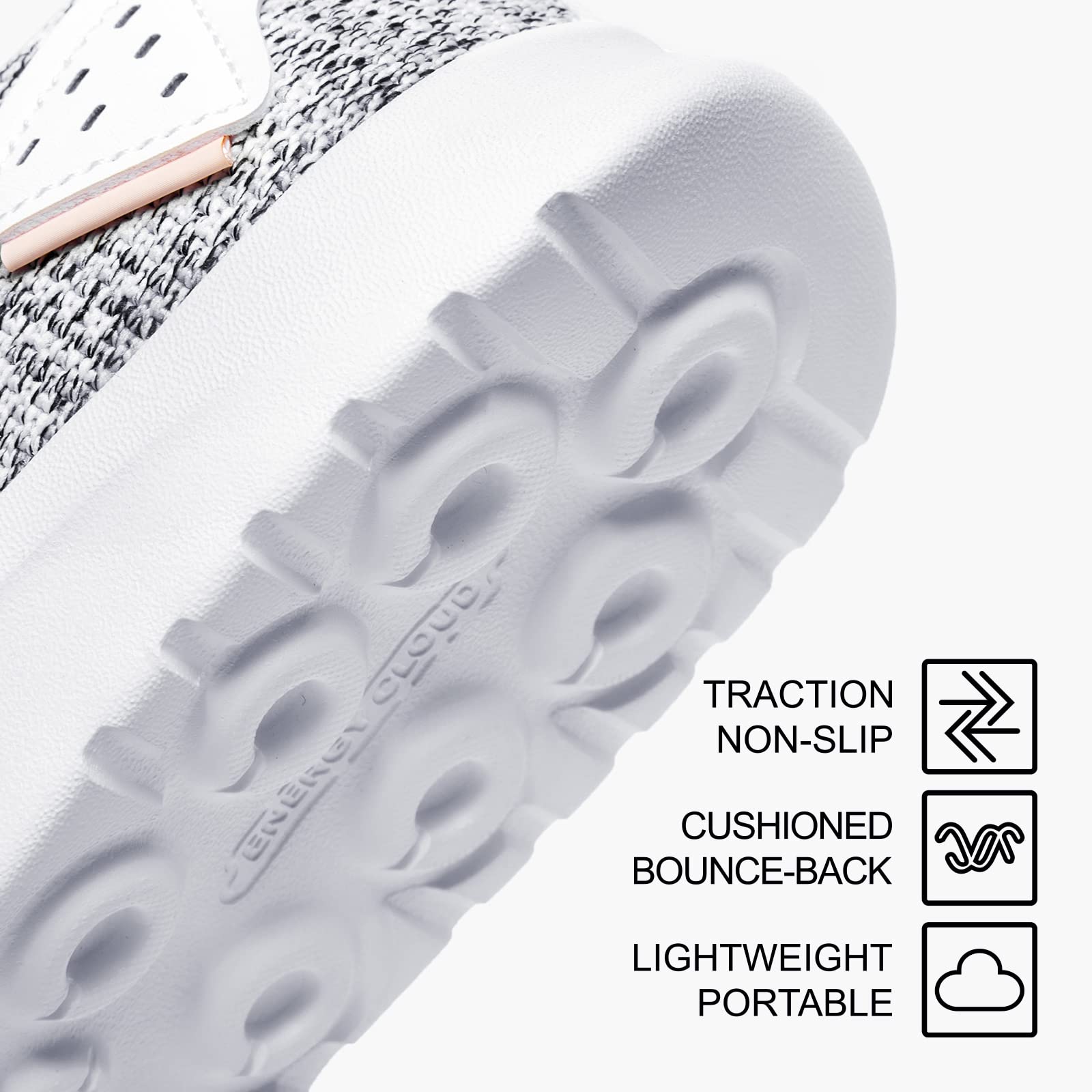 ALEADER Women's Energycloud Lightweight Lace Up Walking Running Shoes